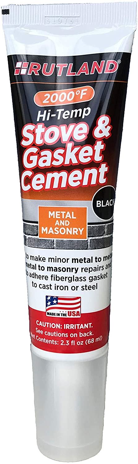 Rutland Products Rutland Stove Gasket Cement 2.3-Ounce Tube Black, 2 Fl
