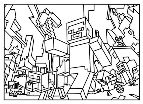 Minecraft Steve Coloring Page To Print