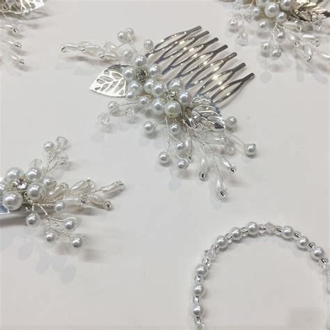 Diamond Bracelet Silver Bracelet Hair Jewelry Wedding Alternative
