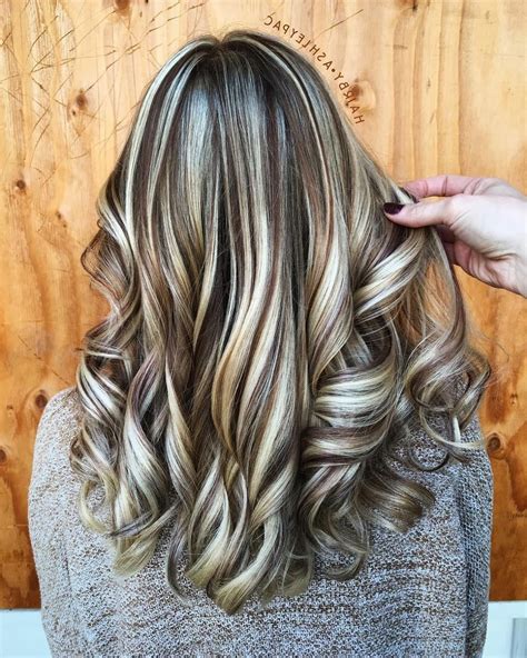 Collection Of Dark Brown Hair Hairstyles With Silver Blonde Highlights