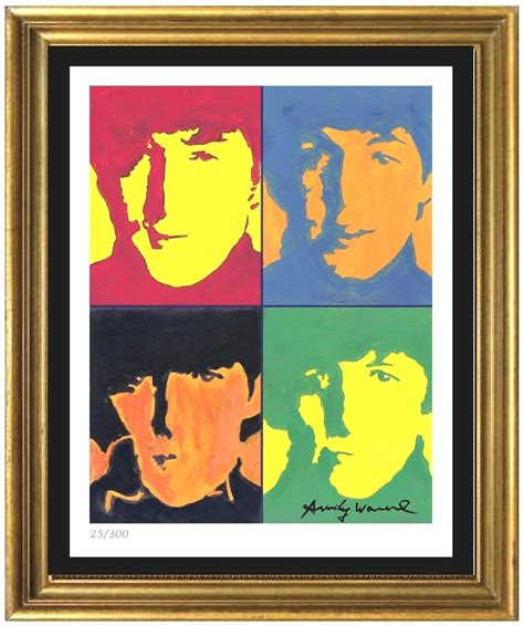 Andy Warhol The Beatles Édition Limitée Signé Sur Plaque Andimpression
