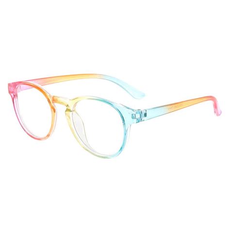 Claires Club Rainbow Round Clear Lens Frames Lens And Frames