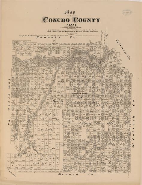 Map Of Concho County Texas Library Of Congress