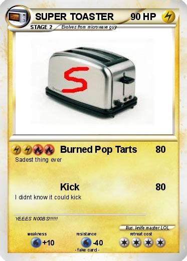 Pokémon Super Toaster Burned Pop Tarts My Pokemon Card