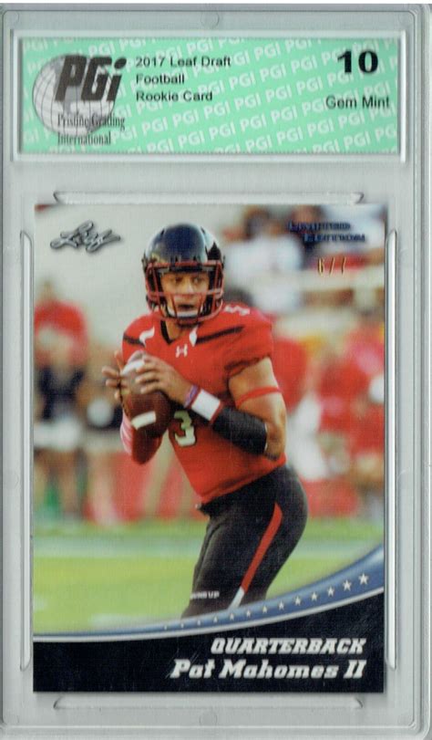 Two trading cards patrick mahomes will sell as nfts. Patrick Mahomes II 2017 Leaf #13 Red Blank Back Only 7 ...