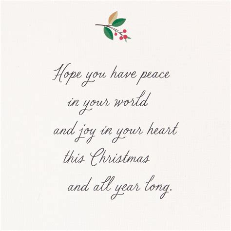 Peace And Joy Christmas Card Greeting Cards Hallmark