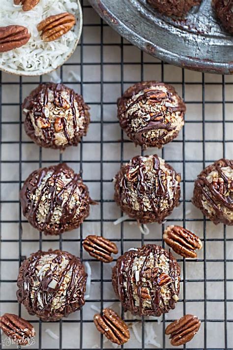 If you have a dairy sensitivity, use almond milk or soy milk. No Bake German Chocolate Cake Cookies make the perfect ...