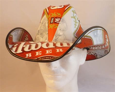 Beer Box Cowboy Hats Made From Recycled Old Milwaukee Beer Boxes