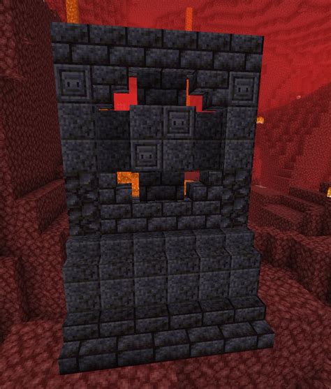 Blackstone Wall Design Minecraft To Decoration