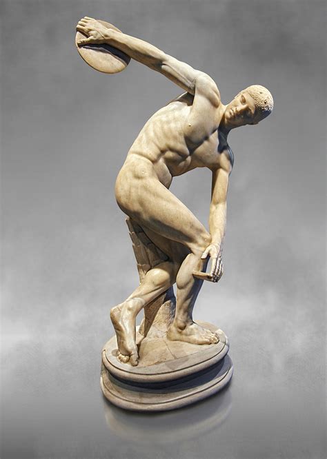 Roman Sculpture Of A Discus Thrower Paros Marble Made In The Mid Nd Cent AD Excavated From The