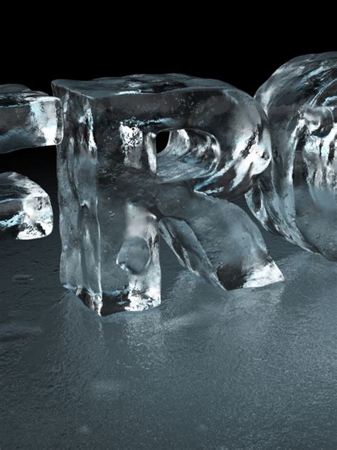 Frost 3d Ice Typography On Behance