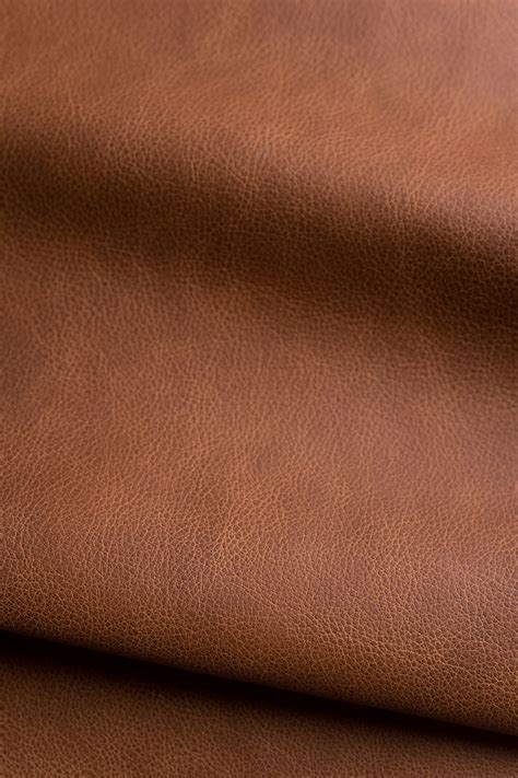 Saddle Brown Leather Grain Genuine Leather Upholstery Fabric