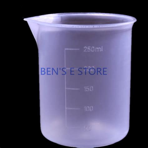 4pcslot 250ml Plastic Graduated Beaker Cup Laboratory Chemistry Set