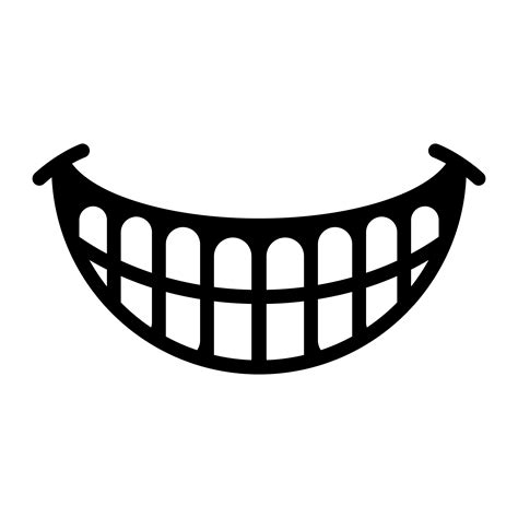 Big Happy Toothy Cartoon Smile Vector Icon 554114 Vector Art At Vecteezy