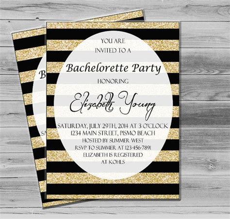 Bachelorette Invitation Printable Bachelorette Party Invites Gold