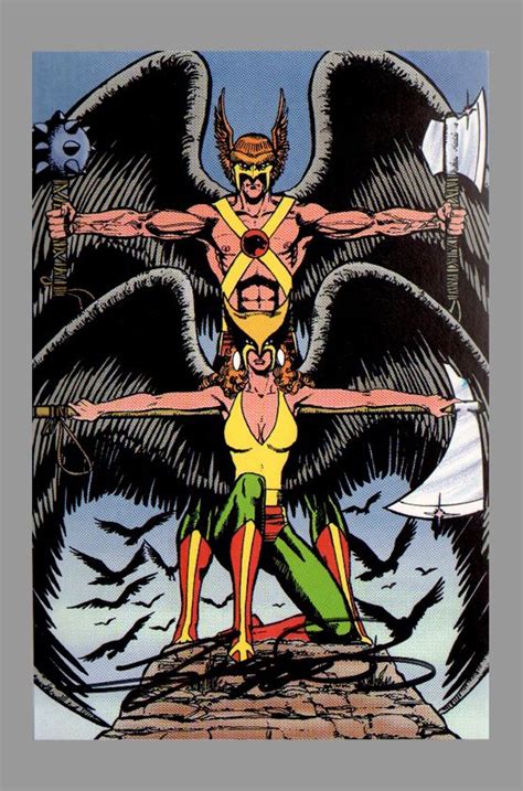 Hawkman And Hawkgirl By George Perez Dc Comics Superheroes Dc Comics