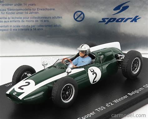 Spark Model S3510 Scale 143 Cooper F1 T53 N 2 Winner Gp Belgium Jack