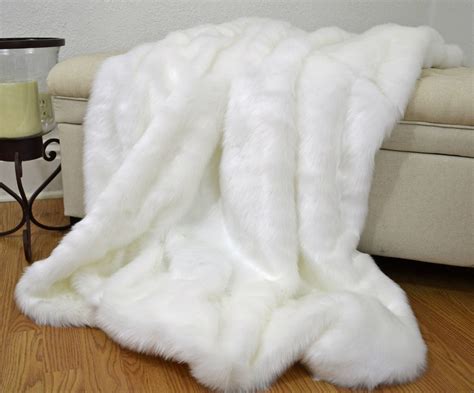 Expect It Melodramatic Male White Faux Fur Bed Throw A Little Rise Go