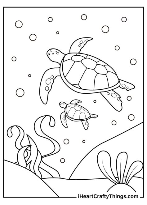 Sea Turtle Coloring Pages Updated