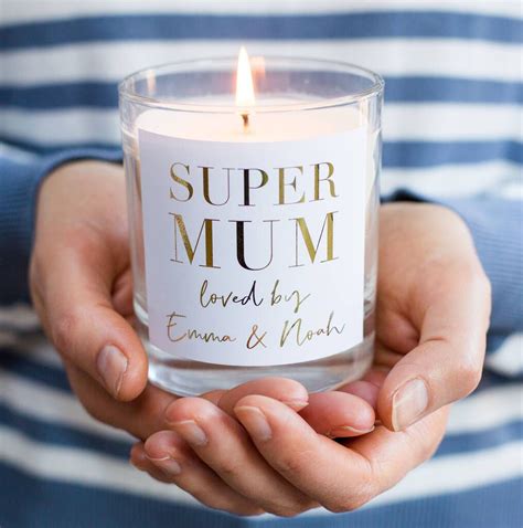 Super Mum Personalised Mothers Day Candle In 2021 Mothers Day Candle