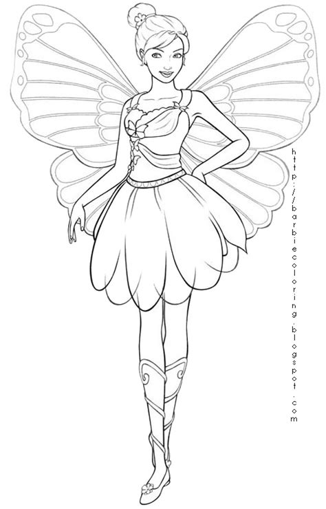 Welcome in barbie as the island princess coloring in pages site. BARBIE COLORING PAGES: BARBIE FAIRY MARIPOSA COLORING