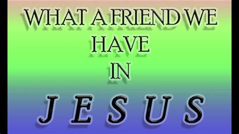 What A Friend We Have In Jesus Instrumental Youtube