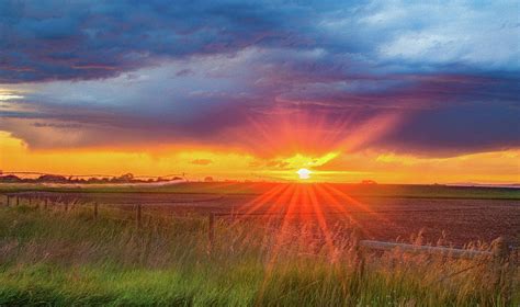 Summer Sunset On The Farm Photograph By Marcy Wielfaert Fine Art America