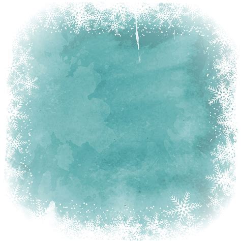 Christmas Snowflake Border On Watercolor Background 210168 Vector Art