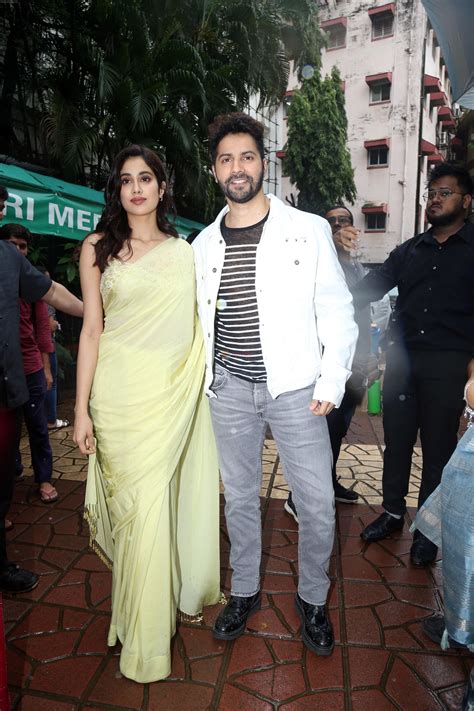 Janhvi Kapoor Varun Dhawan At The National College For Bawaal Movie Promotion On 24 July 2023