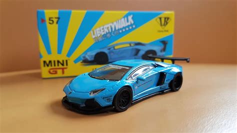 Mini Gt Lamborghini Aventador Lb Works Light Blue Youtube