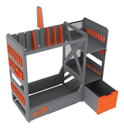 Well you're in luck, because here they come. Nerf Elite Blaster Gun Rack Organizer plus Shelving and ...