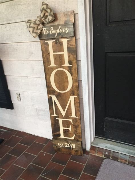 Large Welcome Sign For Porch Personalized Home Sign With Etsy In 2020