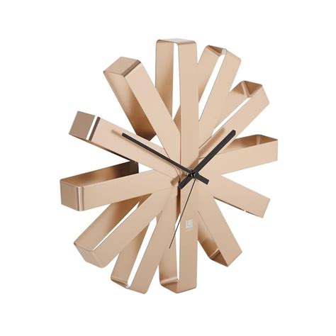 Umbra Ribbon Wall Clock 12 In Copper In The Clocks Department At