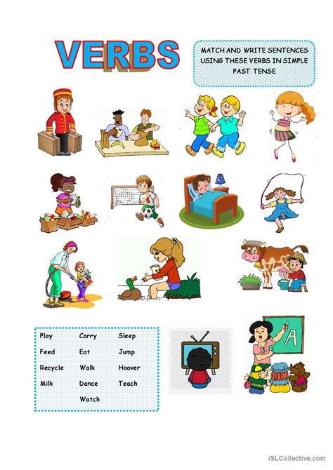 verbs in simple past tense english esl worksheets pdf and doc