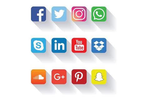 A Comprehensive List Of The Best Free Flat Social Media Icons Sets For