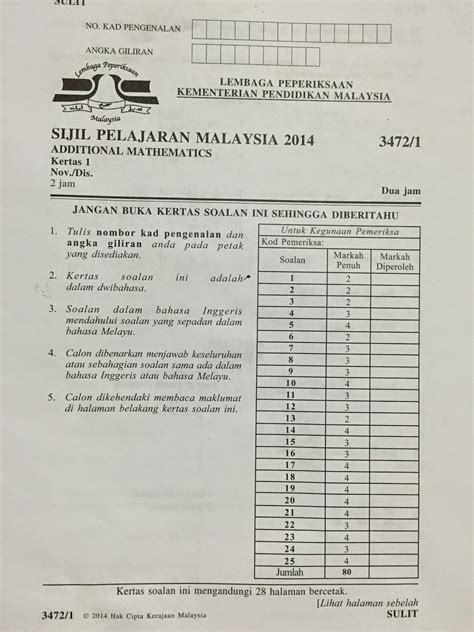 Peperiksaan sijil pelajaran malaysia (spm) adalah sangat penting buat para pelajar kerana ianya menentukan halatuju pendidikan tinggi dan seterusnya untuk mereka. Skema Jawapan Spm 2015 Bahasa Inggeris Kertas 2