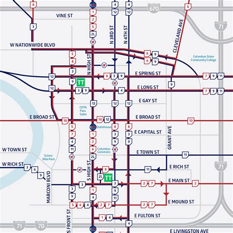 All bus stops and bus routes in cyprus are available to view on thes bus network map. COTA Bus Route Maps | MERJE DESIGN