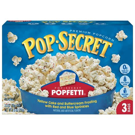 Pop Secret Popfetti Microwave Popcorn 3 Oz 3 Ct