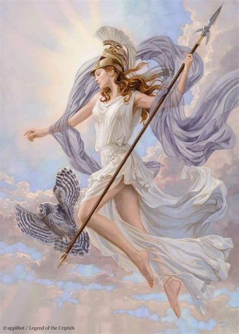 Athena Goddess Of Wisdom And Her Sacred Owl Athena