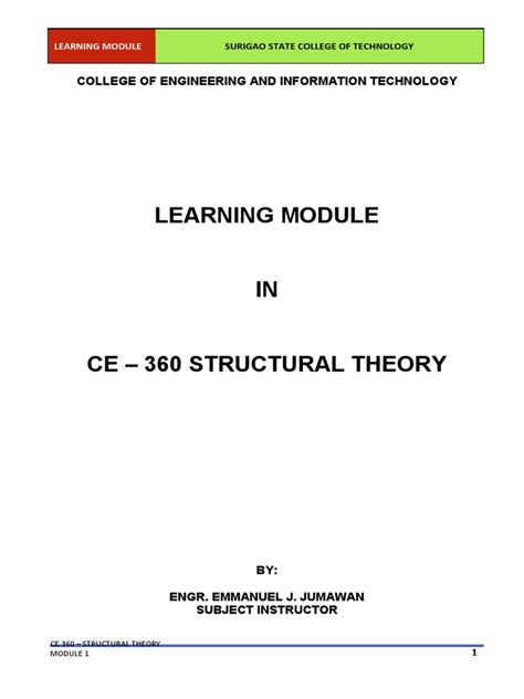 Module 1 Structural Theory Midterm Pdf Bending Truss