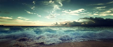 Ocean Waves Hd Wallpaper Background Image 2560x1080