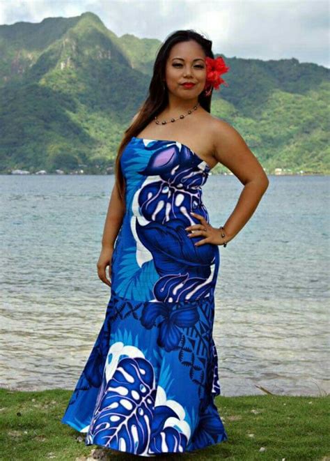 Pin By Zab On Polynesia Wear Polynesian Dress Island Fashion
