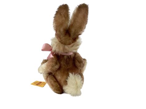 Lot Steiff 1952 Replica Niki 15 Mohair Rabbit With Wired Ears