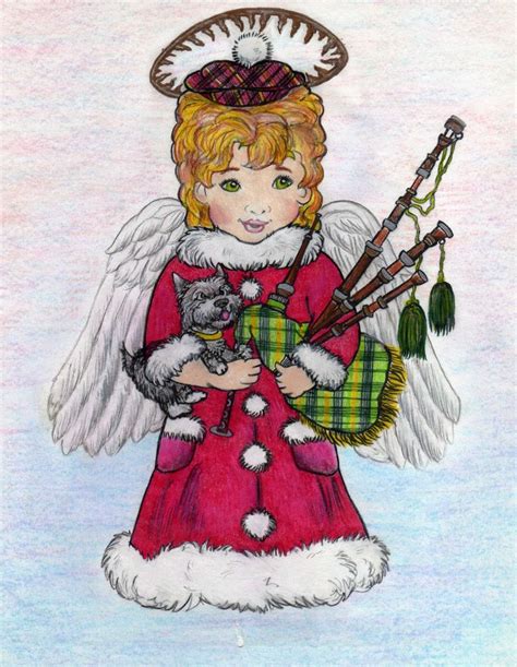 I Drew This Picture Of A Scottish Angel For My Sister Some Years Ago