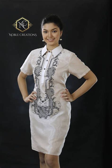 Modern FILIPINIANA Dress Silk BARONG TAGALOG Philippine National Hot Sex Picture