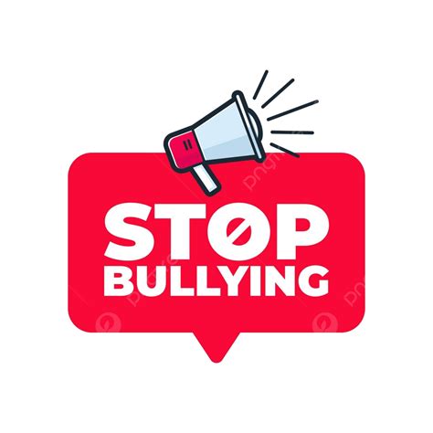 Stop Bullying With Megaphone Badge With Icon Symbol Ban Warning Vector Symbol Ban Warning Png