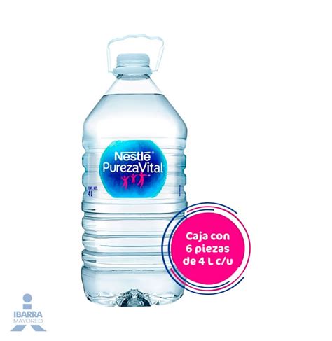 agua natural nestle pureza vital botella 4 l | Ibarra Mayoreo