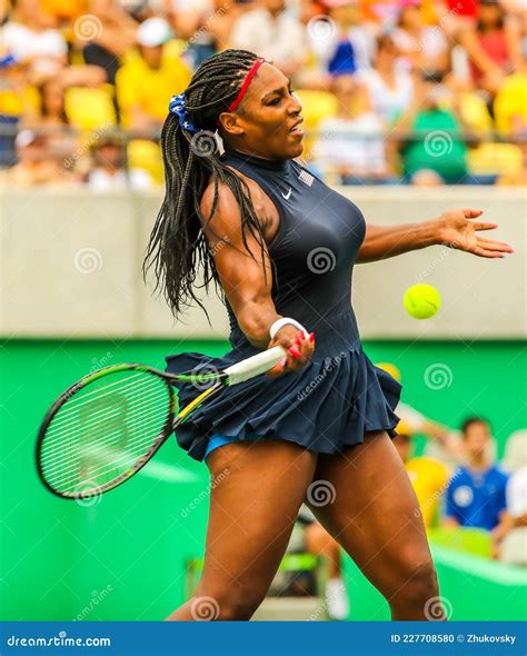 Olympic Champion Serena Williams Of United States In Action During