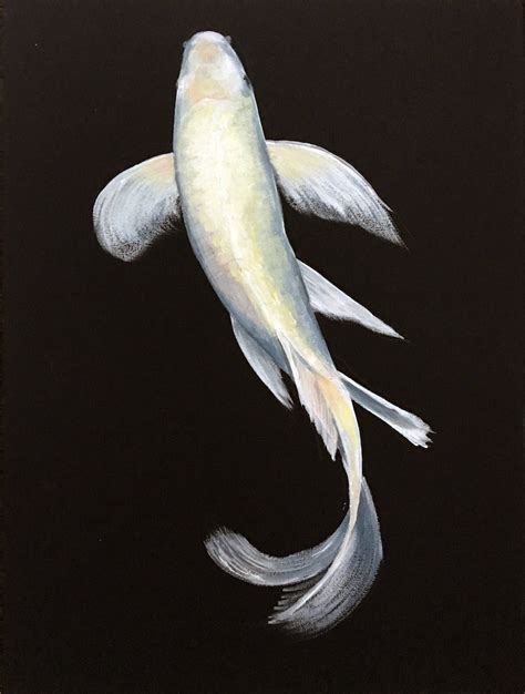 Original Acrylic Painting Beautiful Fish Fish Painting Koi Etsy