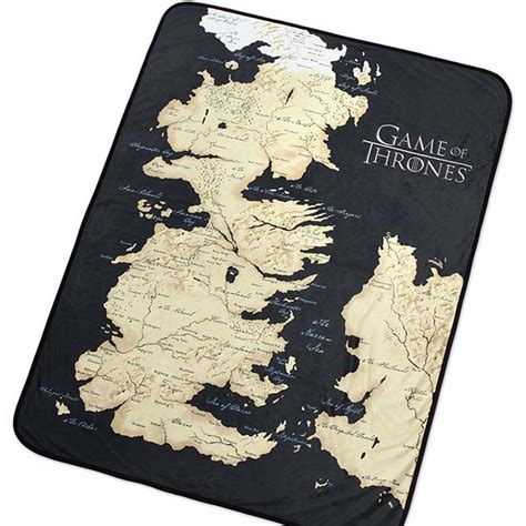Game Of Thrones Map Of Westeros Fleece Blanket Maps Of The World